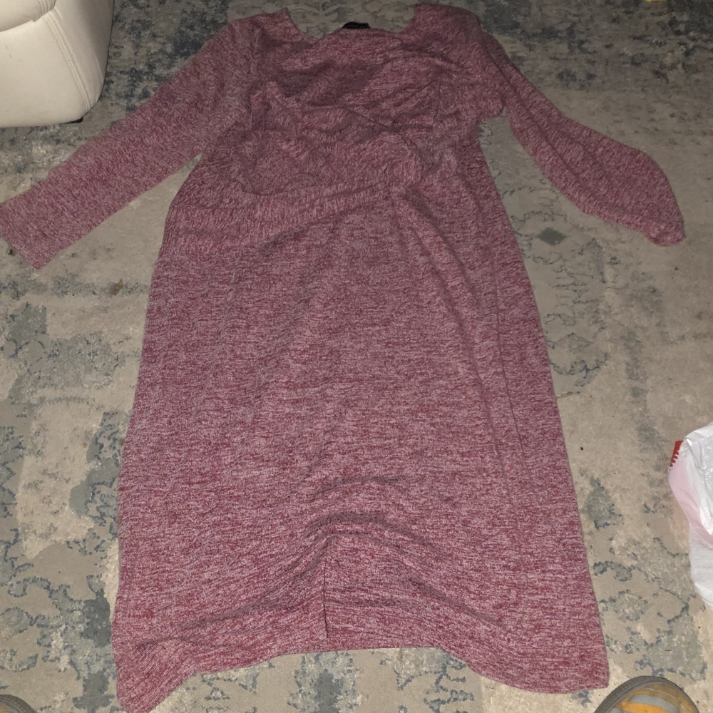 Elegant Long Sleeve Pink Dress